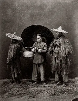 Ethnicity Prints: Chinese peasants in grass coats, c. 1880 s