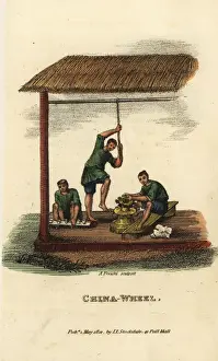 Assistant Prints: Chinese potter throwing a porcelain cup
