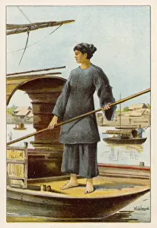 Bare Foot Prints: Chinese Sampan Girl