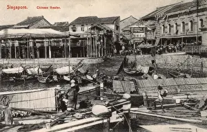 Straits Prints: The Chinese Theatre - Singapore - Harbour