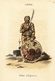 Ears Prints: Chinese Tiger of War or Infantry soldier. 18th century