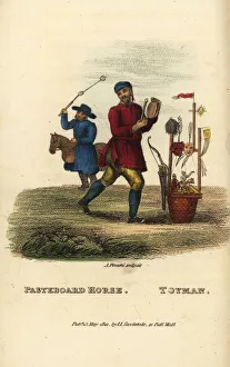 Freschi Collection: Chinese toy seller and boy riding a pasteboard