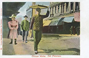 Chinese waiter, San Francisco, California, USA