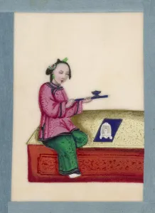 Divan Prints: Chinese Woman Smoking