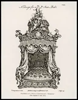 Elaborately Prints: Chippendale Bed 1761