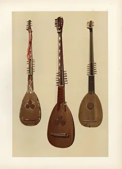 Williamgibb Prints: Three chitarroni (theorbo or bass lute)