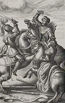 Represented Prints: The chivalry represented by allegorical characters