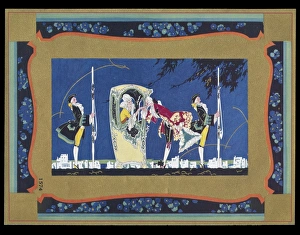 Chocolate box design, 18th century sedan chair