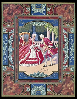 Chocolate box design, 18th century scenes