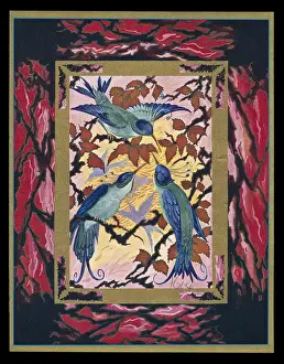 Humming Prints: Chocolate box design, three humming birds