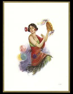 Tassels Gallery: Chocolate box design, lady in flamenco costume