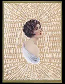 Chocolate box design, lady with wavy hair