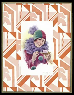 Pompom Prints: Chocolate box design, Pierrette with ice cream