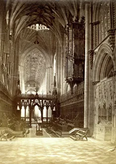 Vaults Prints: Choir of Ely Cathedral, looking west, Cambridgeshire