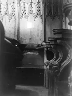 Choir stall, St Davids Cathedral, St Davids, South Wales
