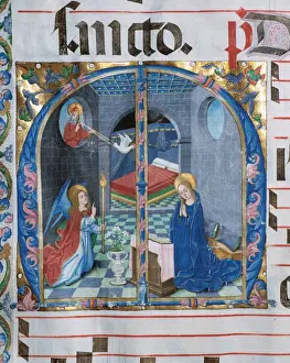 Choirbook number 1. Gregorian chant. 15th. century. The Annun