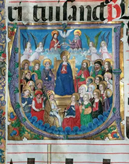 Coronation Prints: Choirbook number 3. Gregorian chant. 15th. century. Coronati