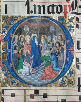 Christ Prints: Choirbook number 7. Gregorian chant. 15th. century. The Visi