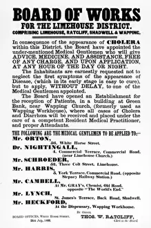 Limehouse Prints: Cholera Poster / 1866