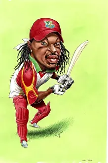 2000s Prints: Chris Gayle - West Indies cricketer