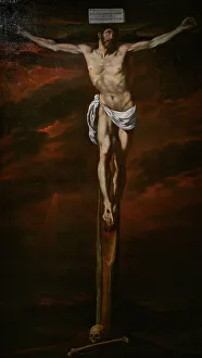 Reddish Prints: Christ Crucified, by Luis Tristan (1580-1624), ca.1620