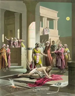 Exhausted Prints: Christ falls exhausted after the scourging
