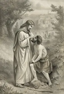Christ restoring sight to the blind man