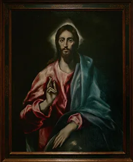 Frame Prints: Christ the Saviour, circa 1608-1614, by El Greco