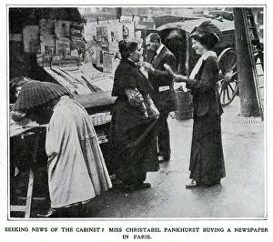 Images Dated 27th September 2019: Christabel Pankhurst self-exiled in Paris 1912
