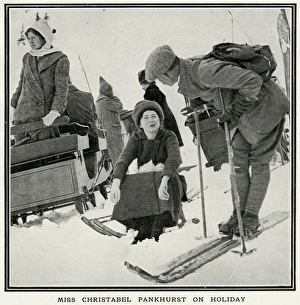 Christabel Pankhurst sledging in Villar Christabel Pankhurst sledging in Villar