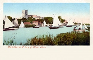 Images Dated 23rd October 2012: Christchurch near Bournemouth. Prioy and River Avon