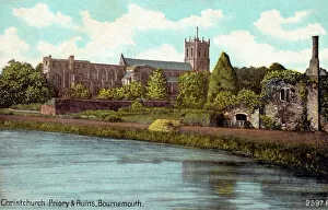 Images Dated 23rd October 2012: Christchurch Priory and Ruins, Bournemouth