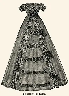 Christening Prints: Christening robe 1868