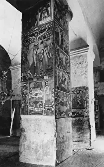 Ethiopian Prints: Christian Church interior in Axum, Ehiopia