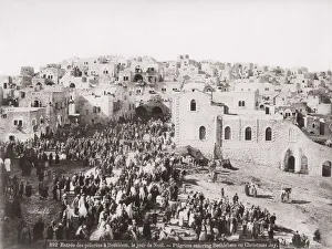 Christian pligrims, Bethlehem on Christmas Day