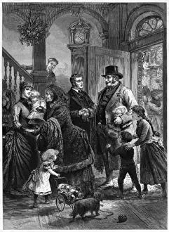 Folks Prints: Christmas Arrival of the Old Folks