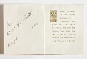 Christmas card, detail