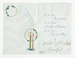 Christmas card, detail