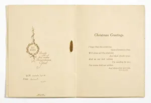 Christmas card, detail