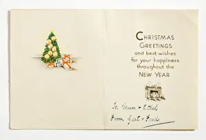 Christmas card, detail
