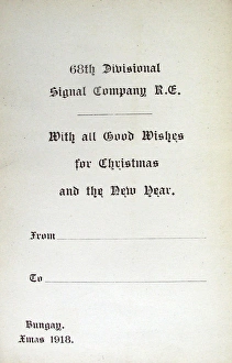 Images Dated 15th May 2012: Christmas Card 68th Divisional Signal Company
