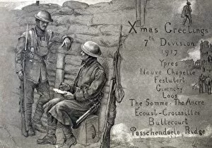 Images Dated 15th May 2012: Christmas Card - 7th Division 1917