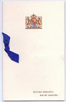 Stamped Prints: Christmas card, British Embassy, Rio de Janeiro, Brazil