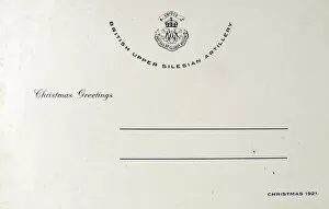 Images Dated 15th May 2012: Christmas Card from the British Upper Silesian Artillery