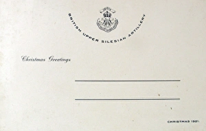Images Dated 15th May 2012: Christmas Card from the British Upper Silesian Artillery