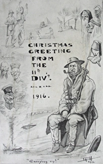 Images Dated 15th May 2012: Christmas Card from the British Upper Silesian Artillery