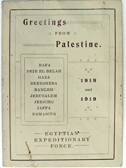 Images Dated 1st May 2012: Christmas card - Egyptian Expeditionary Force - WWI era