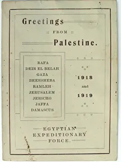 Christmas card - Egyptian Expeditionary Force - WWI era