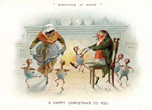 Castell Prints: Christmas card, Evenings at Home