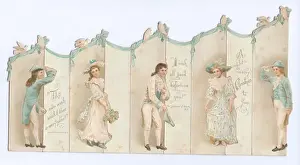 Christmas card in the form of a folding screen